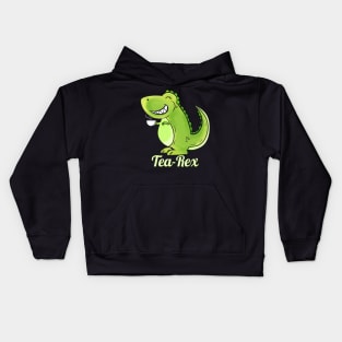 Comic Dino T-Rex Tea-Rex Tea Funny Kids Hoodie